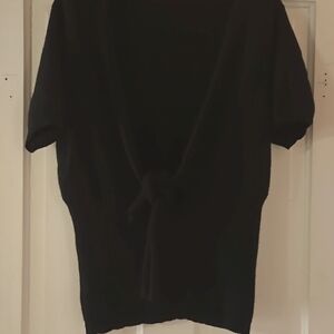 Victorias Secret silk cashmere SS sweater with tie L black